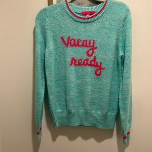 Lilly Pulitzer Blue and Pink Crew Neck Sweater